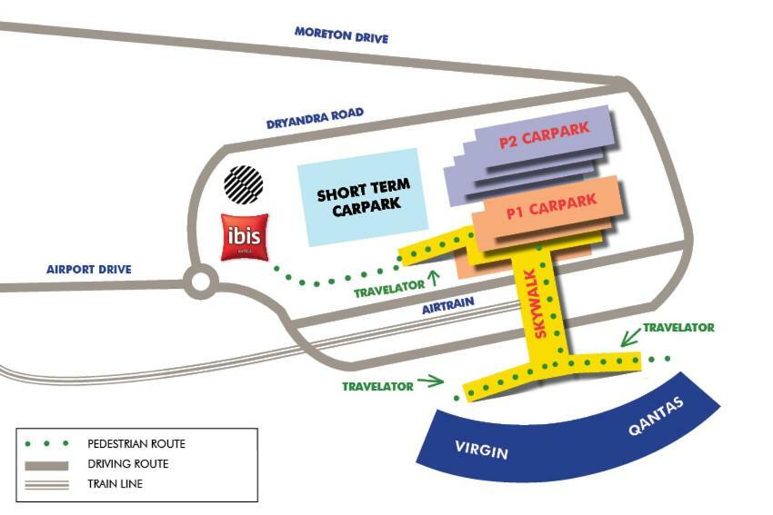 Pullman Brisbane Airport Hotel Exterior photo Map of the terminal